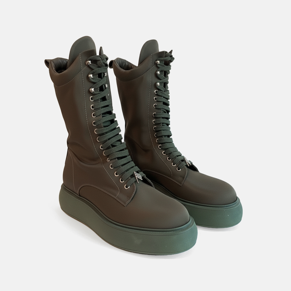 Super Flea Market+The Attico+Green combat boots+Cloudy Zakrocki+thumbnail